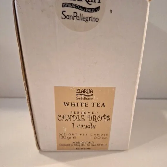 Elaria White Tea Perfumed Candle Drops 180g 6oz Made In Italy Boxed - Picture 2 of 7